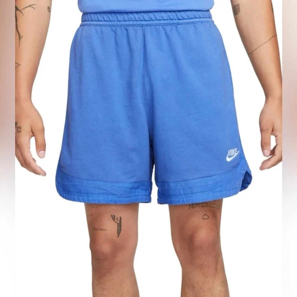 NEW NIKE Sportwear Essential French Terry Shorts Blue SZ  Large Athletic Wear
